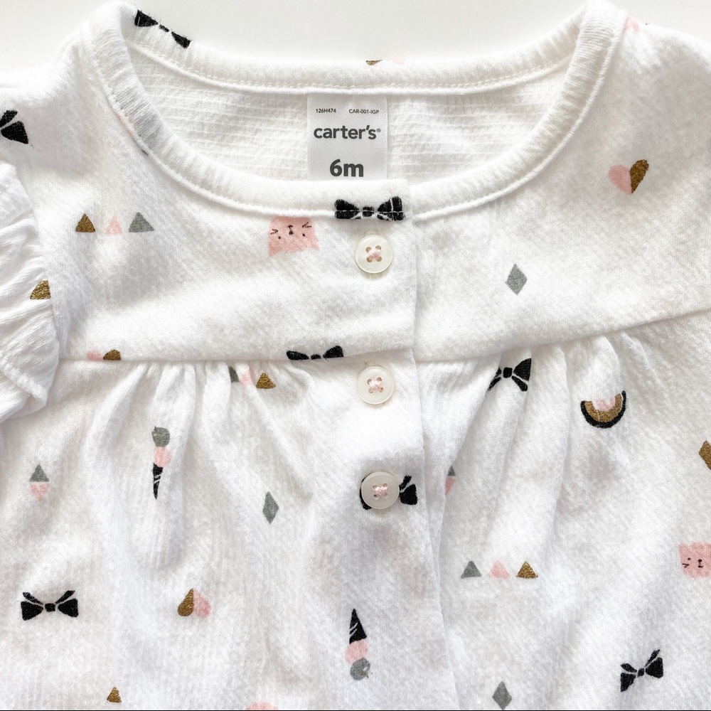 Carter’s Pink + White Button Cardigans - Picture 8 of 12